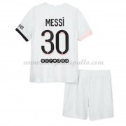 jalkapallo pelipaidat lapsille Paris Saint Germain PSG 2021-22 Lionel Messi 30 Pelipaita Vieras..